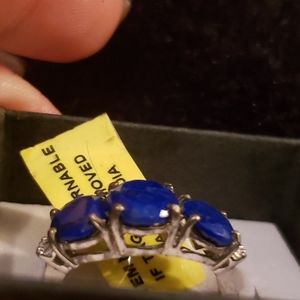 Lapis Lazuli sterling silver ring size 5
